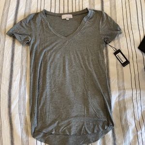 Heather gray maternity v neck t